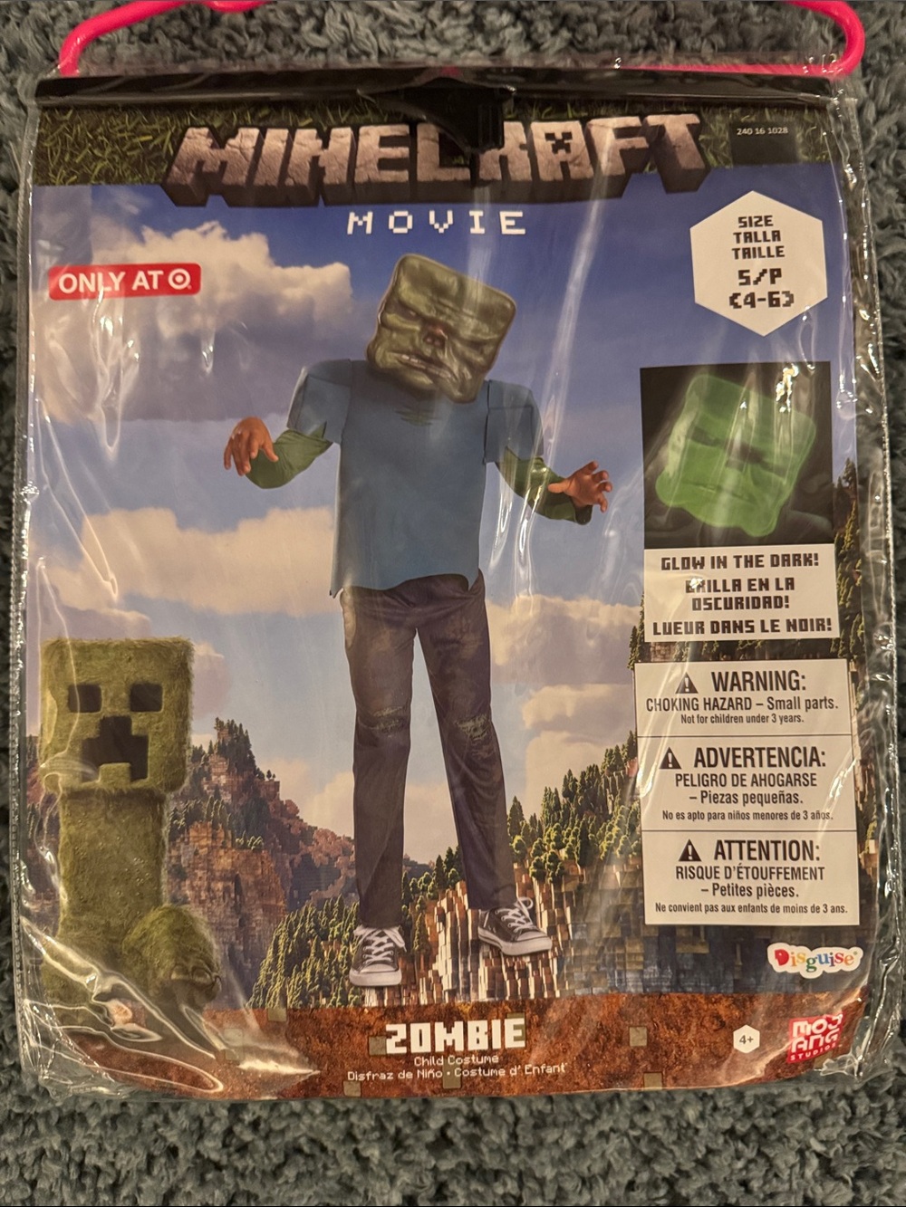Disguise Minecraft Movie Zombie Costume - Green, Blue, Brown